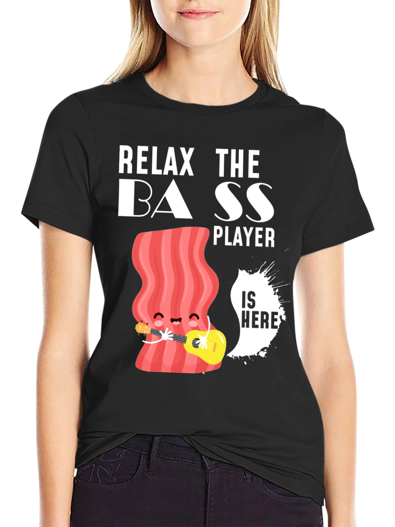 Relax The Bass Player Funny Graphic T-Shirt