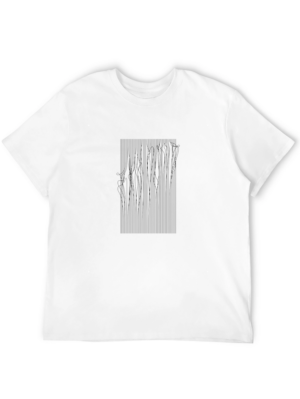 Abstract Line Art Black T-Shirt - Modern Graphic Tee