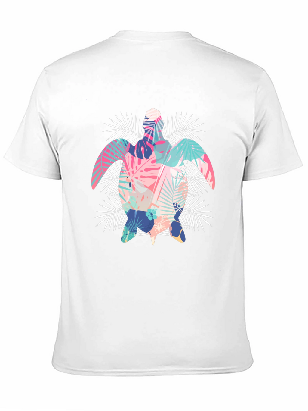 Tropical Turtle Graphic Tee - Black