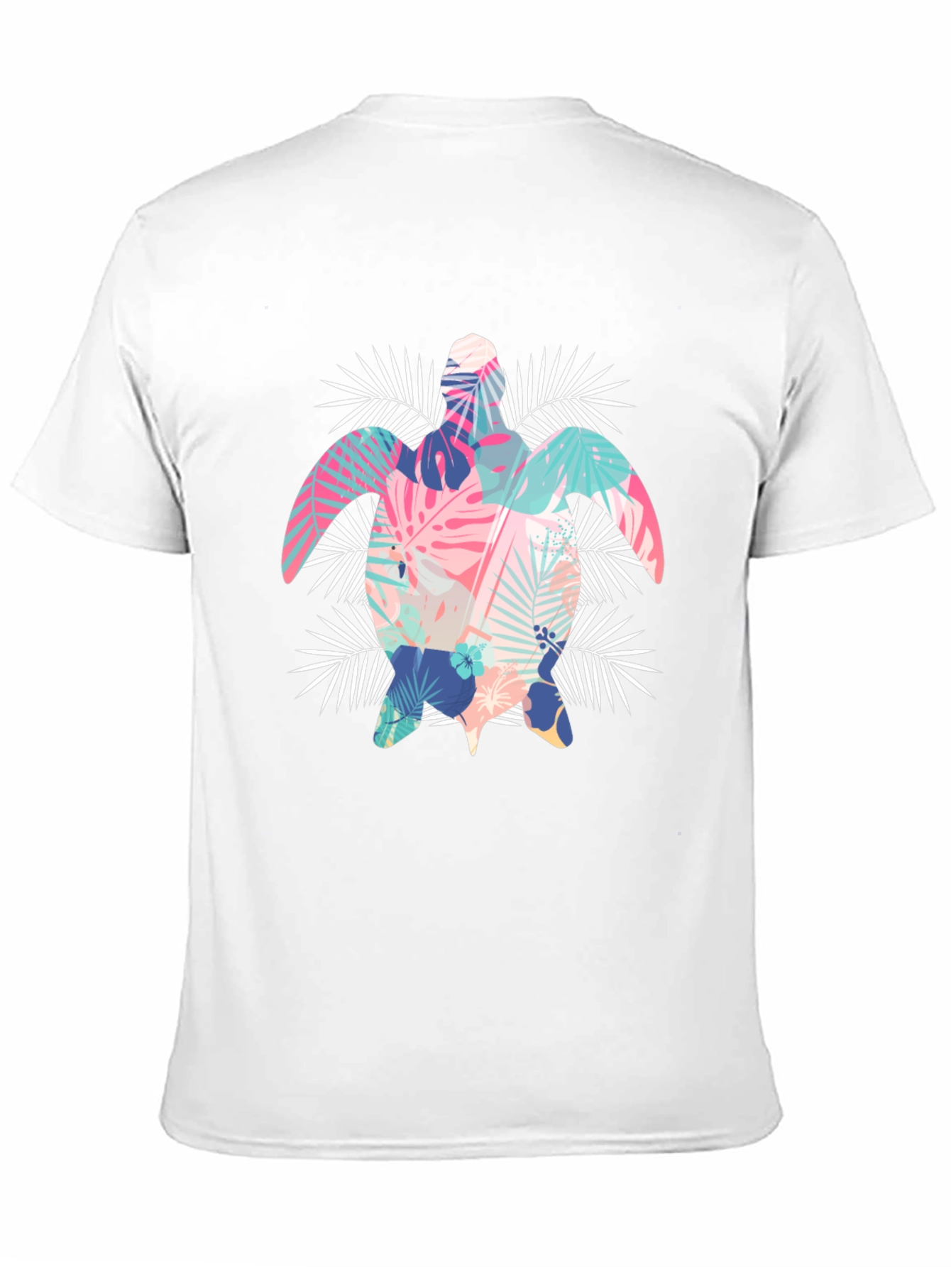 Tropical Turtle Graphic Tee - Black