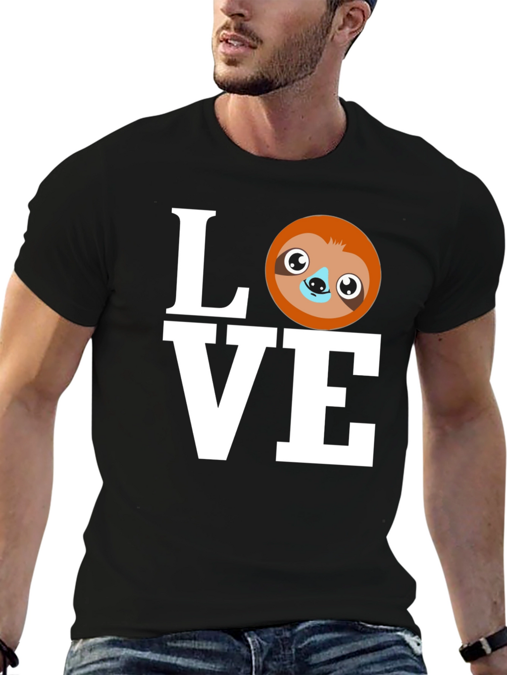 Love Sloth Graphic T-Shirt - Cute Animal Tee