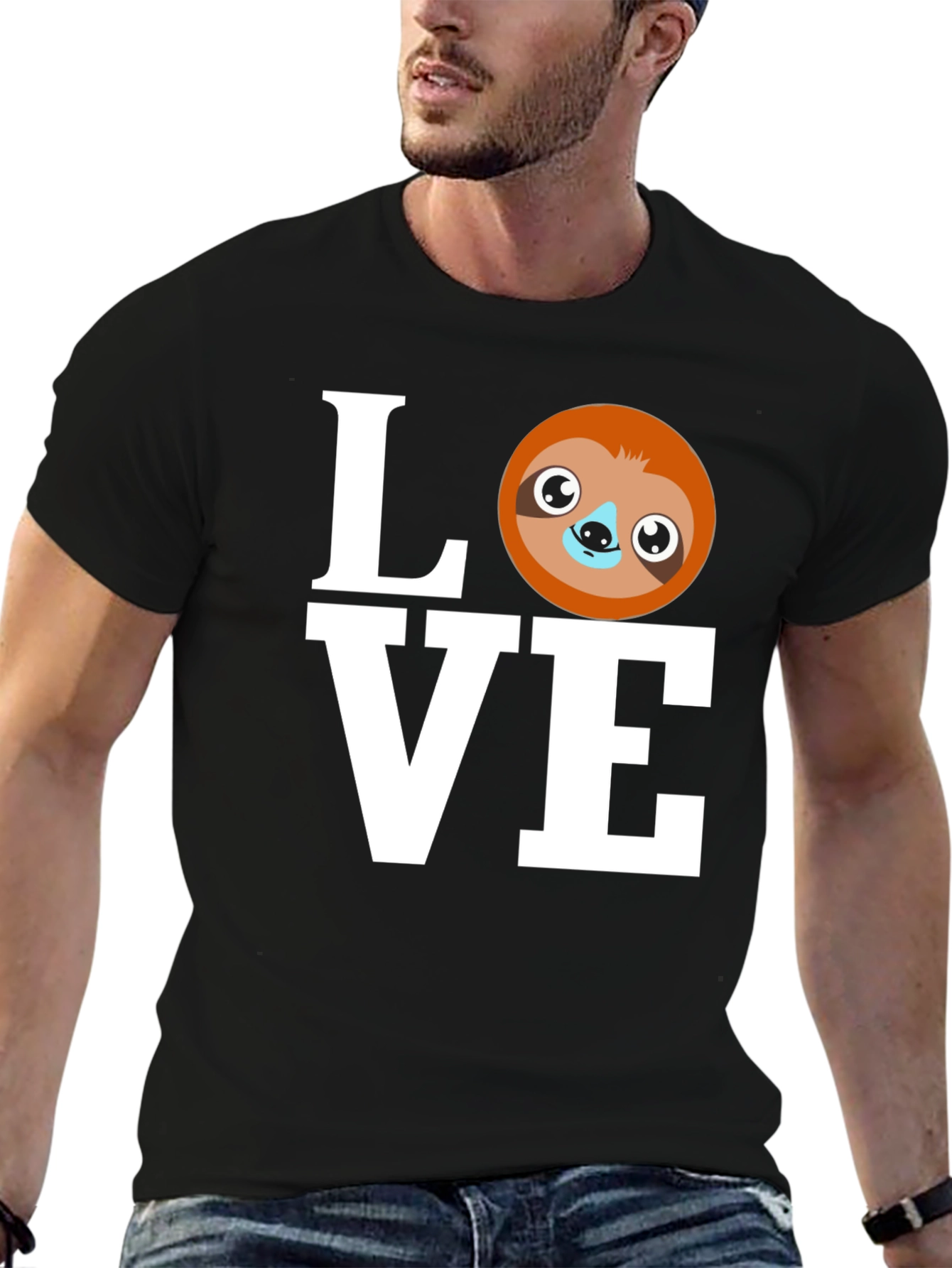 Love Sloth Graphic T-Shirt - Cute Animal Tee