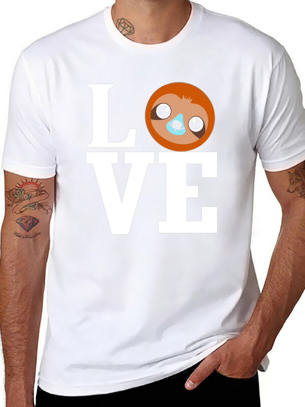 Love Sloth Graphic T-Shirt - Cute Animal Tee