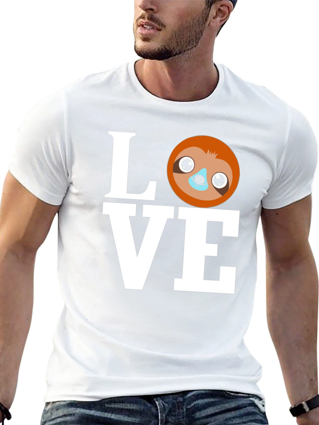 Love Sloth Graphic T-Shirt - Cute Animal Tee