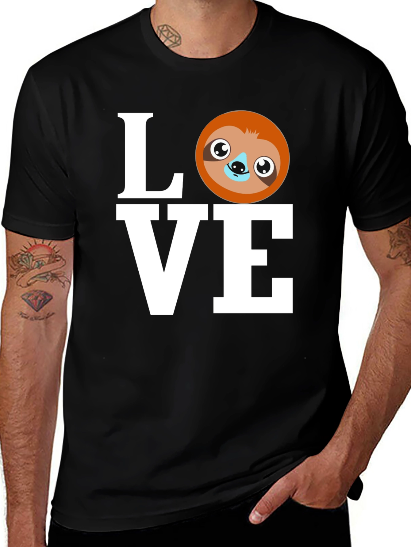 Love Sloth Graphic T-Shirt - Cute Animal Tee