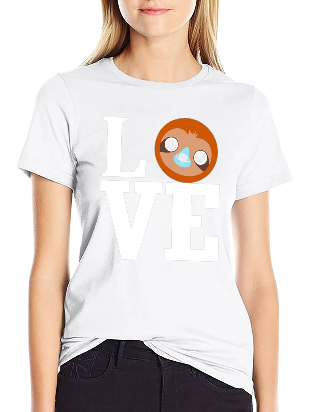 Love Sloth Graphic T-Shirt - Cute Animal Tee