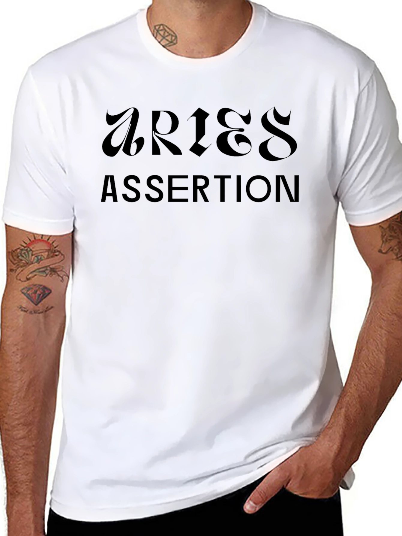 Aries Assertion Black Graphic T-Shirt