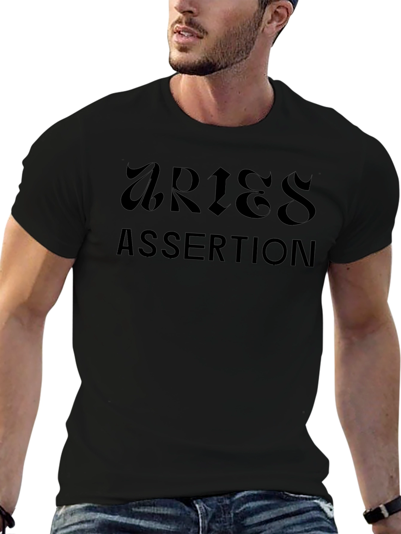 Aries Assertion Black Graphic T-Shirt