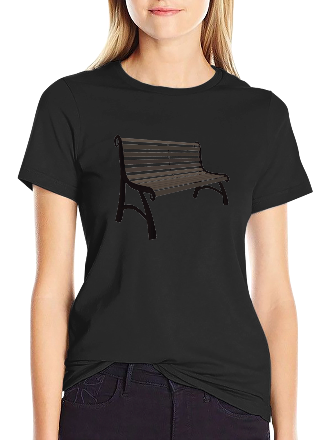 Bench Graphic Black Tee - Comfortable Everyday Wear