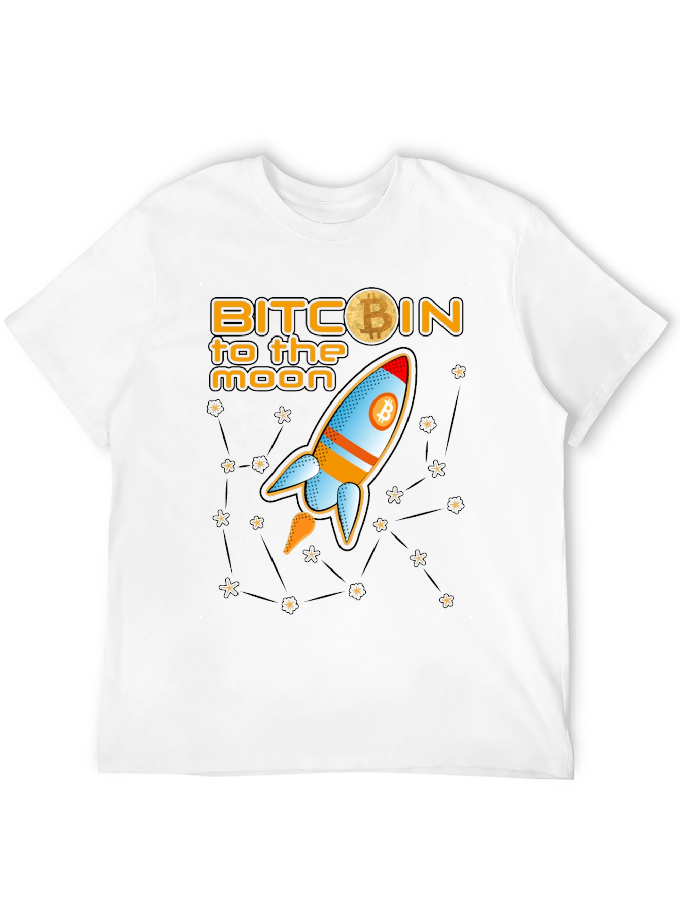 Bitcoin to the Moon Graphic Tee - Crypto Rocket T-Shirt