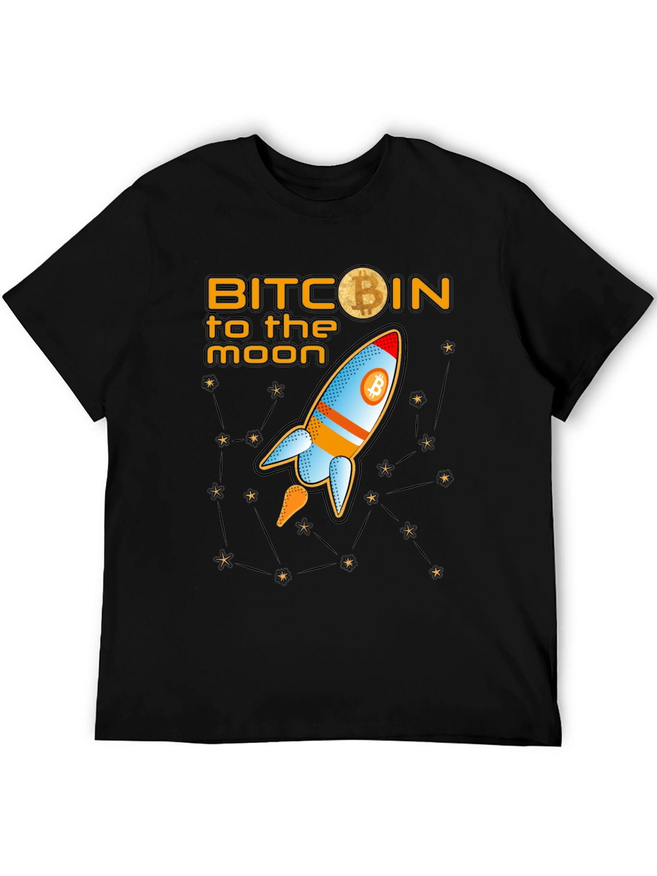 Bitcoin to the Moon Graphic Tee - Crypto Rocket T-Shirt