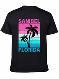 Sanibel Florida Palm Tree Retro T-Shirt