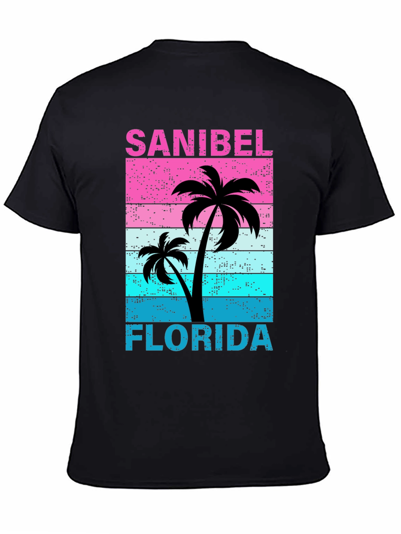 Sanibel Florida Palm Tree Retro T-Shirt