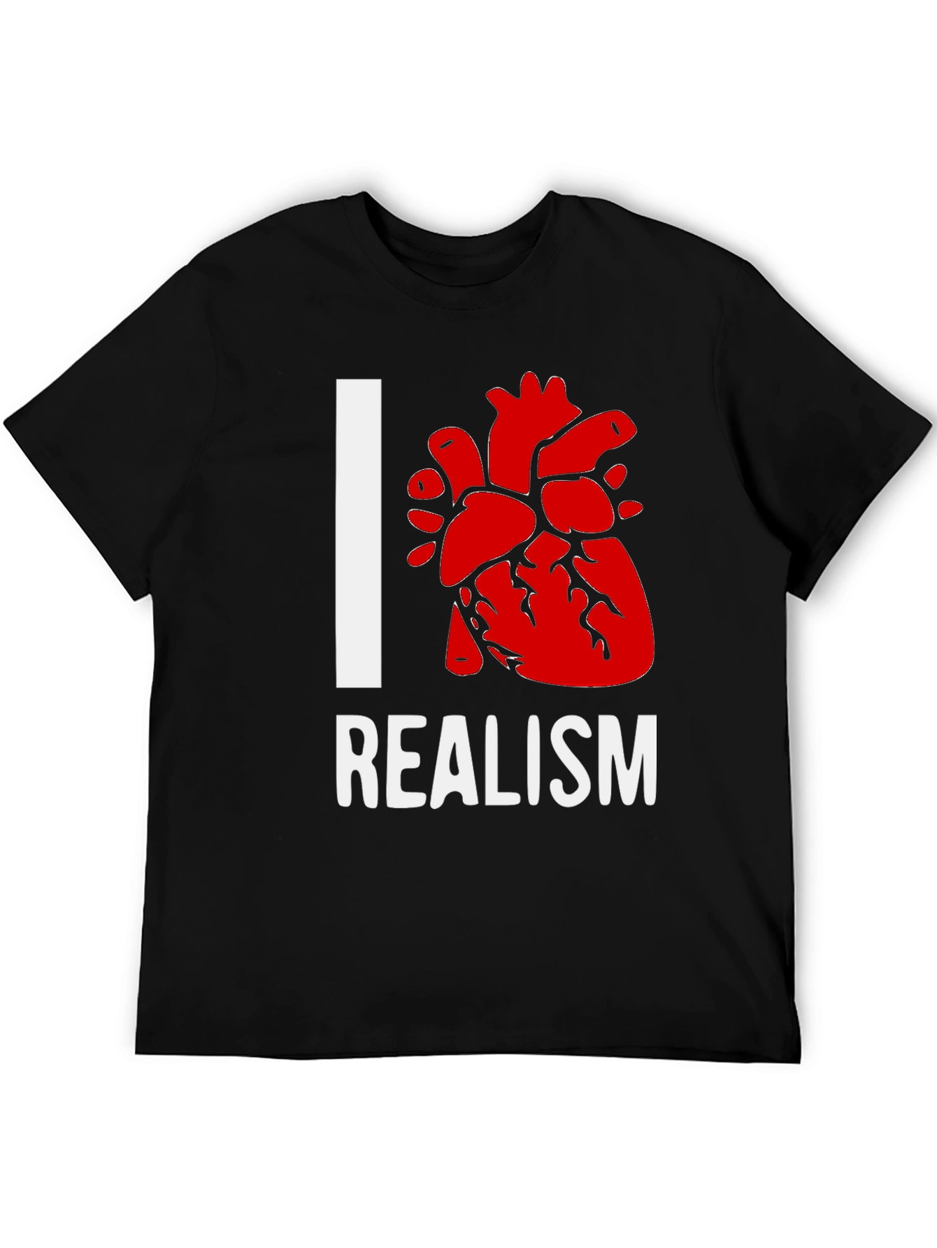 I Heart Realism Graphic Tee - Unique Artistic Statement Shirt