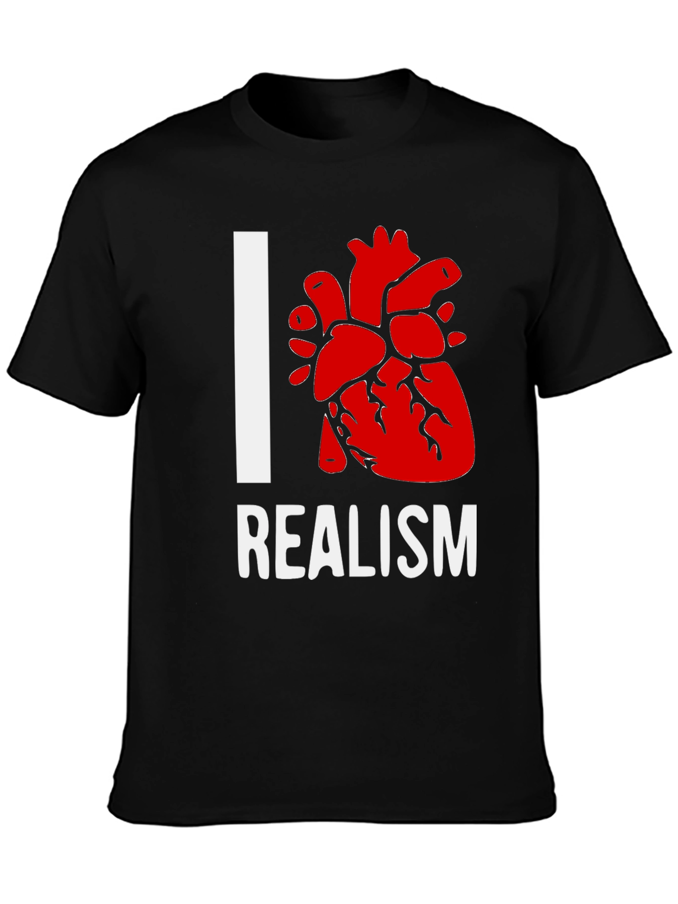 I Heart Realism Graphic Tee - Unique Artistic Statement Shirt