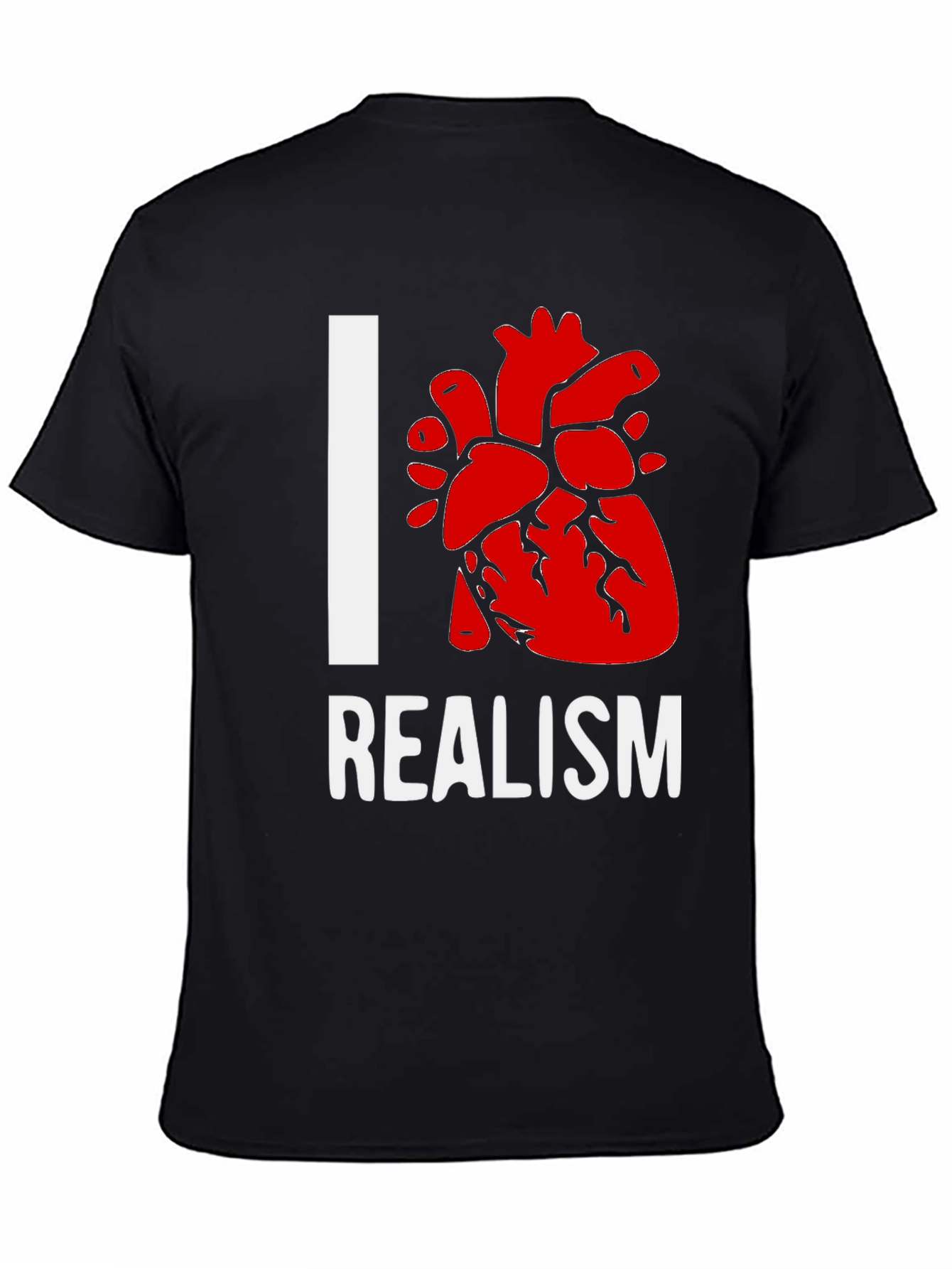 I Heart Realism Graphic Tee - Unique Artistic Statement Shirt