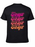 Singer Graphic Tee - Retro Inspired Black T-Shirt