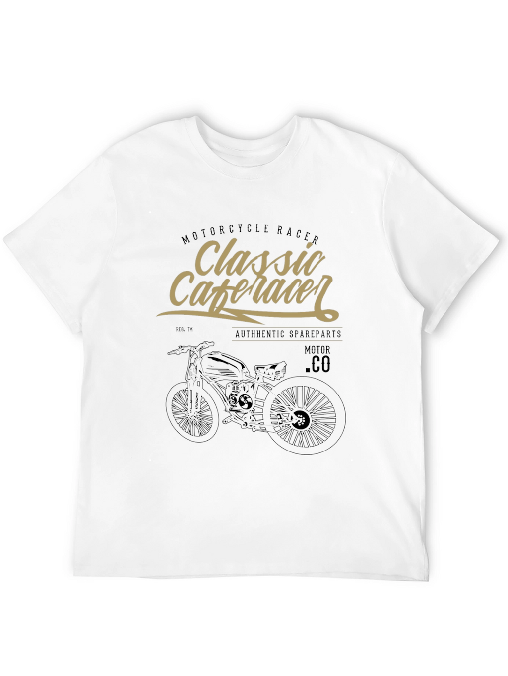 Classic Cafe Racer Motorcycle Graphic T-Shirt