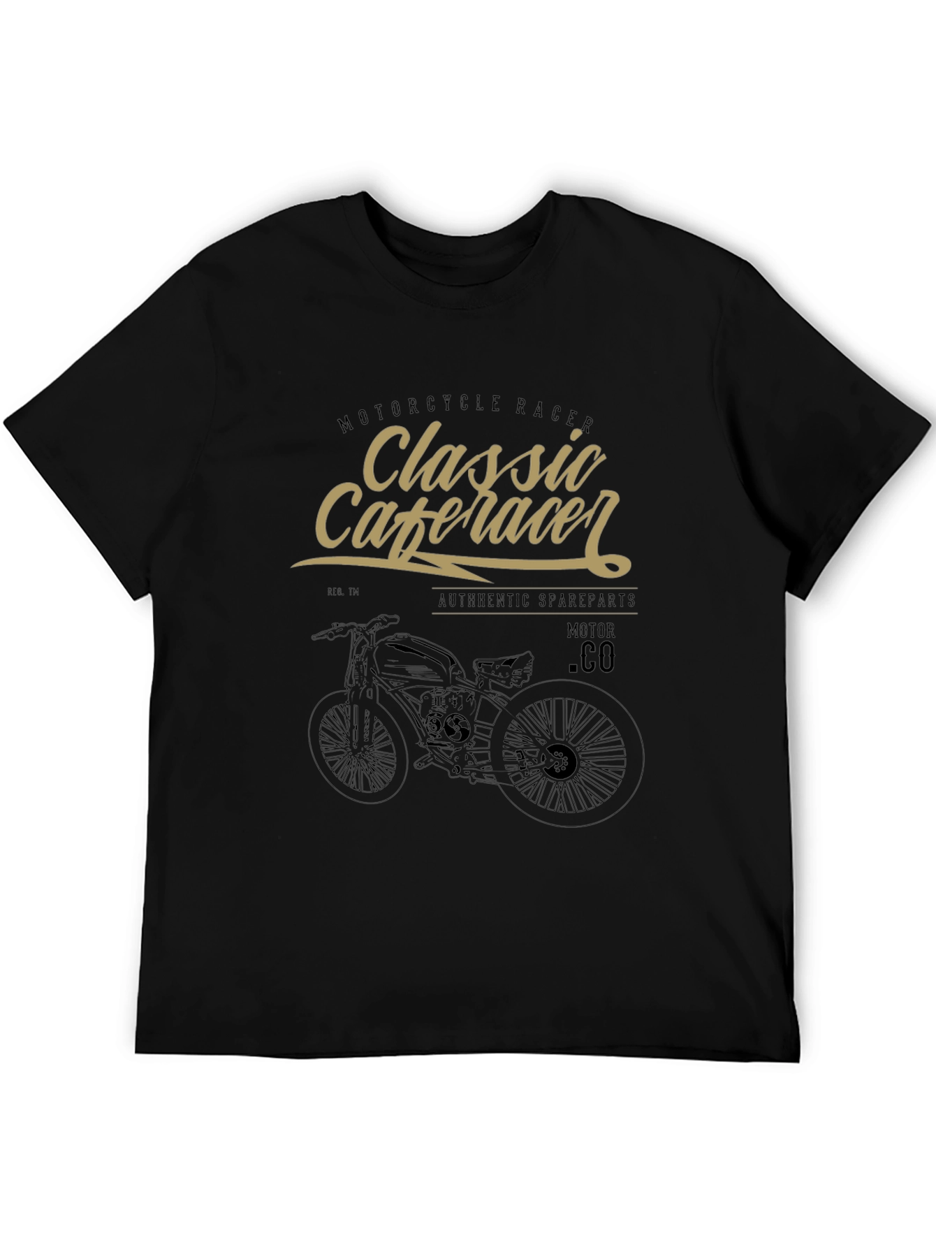 Classic Cafe Racer Motorcycle Graphic T-Shirt