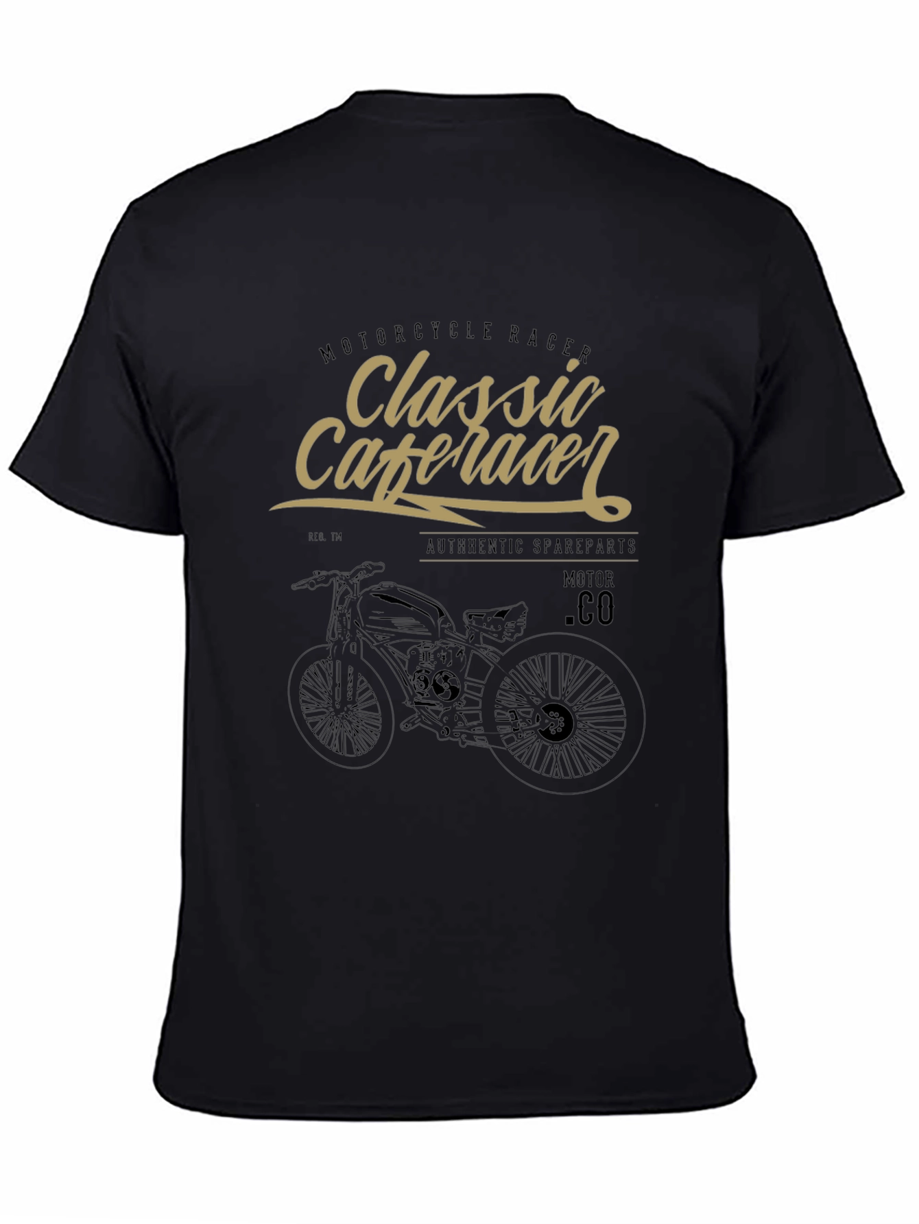 Classic Cafe Racer Motorcycle Graphic T-Shirt