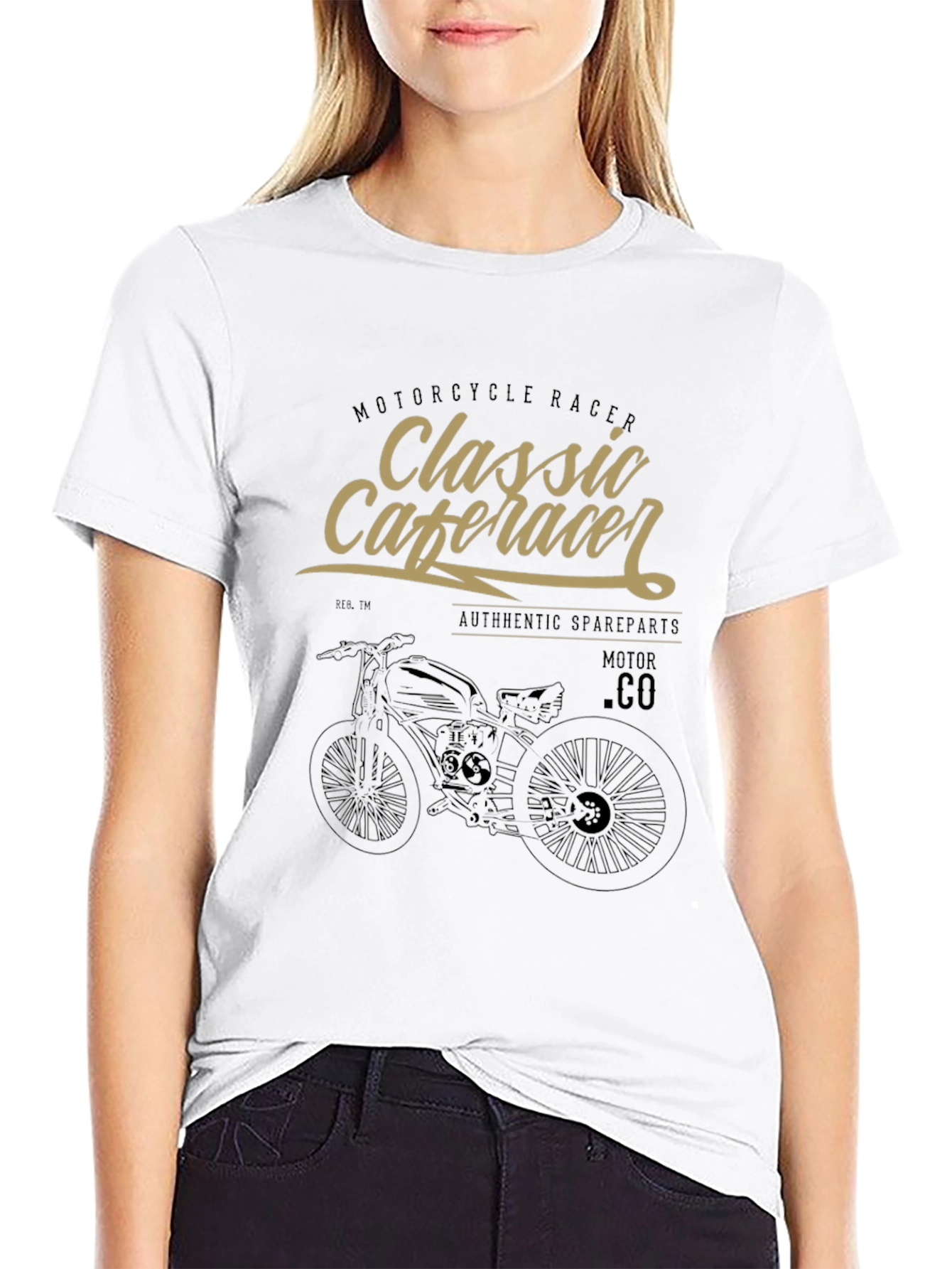 Classic Cafe Racer Motorcycle Graphic T-Shirt