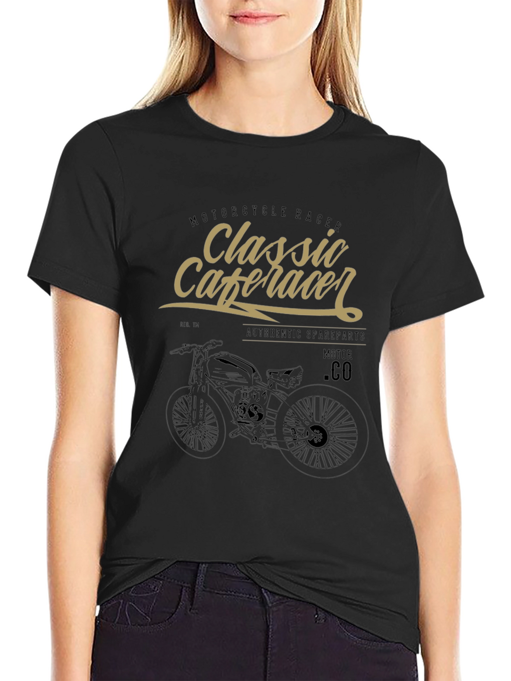 Classic Cafe Racer Motorcycle Graphic T-Shirt