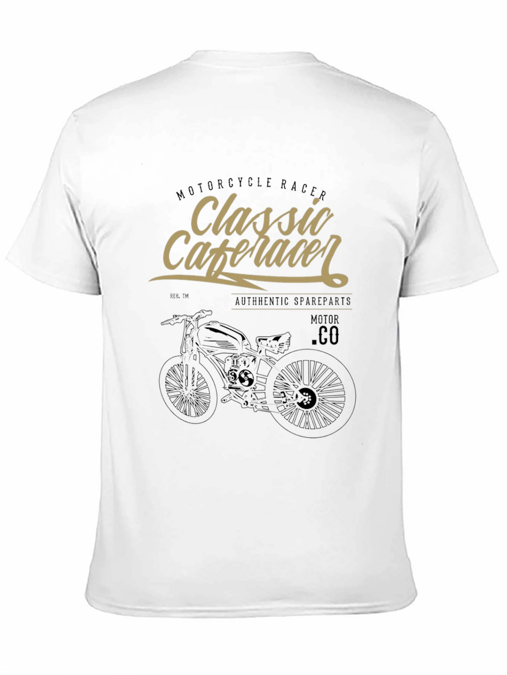 Classic Cafe Racer Motorcycle Graphic T-Shirt
