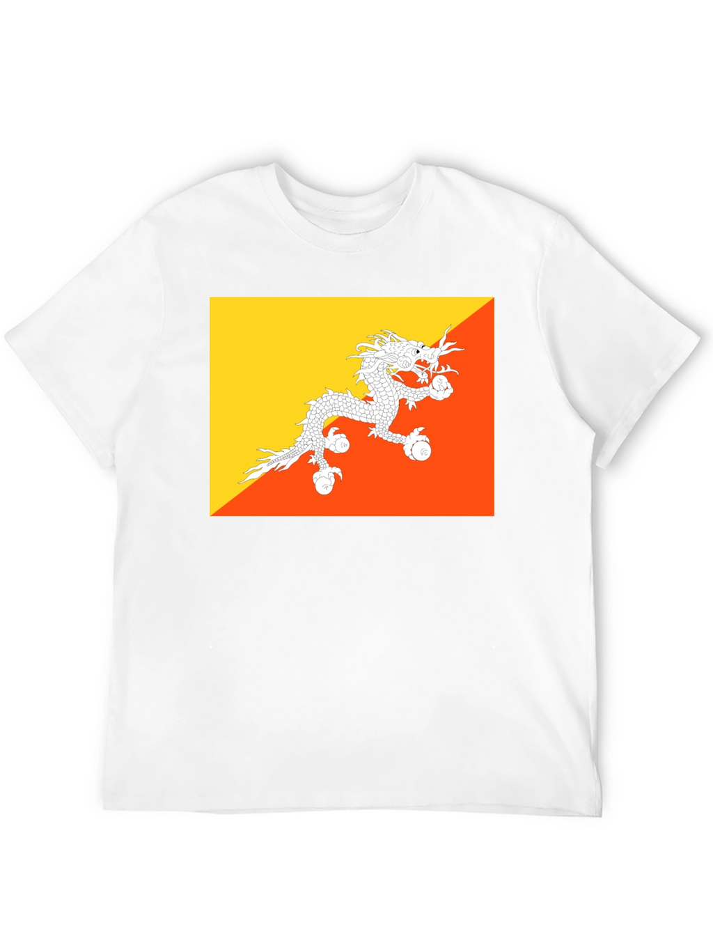 Bhutan Flag T-Shirt - Dragon Graphic Tee