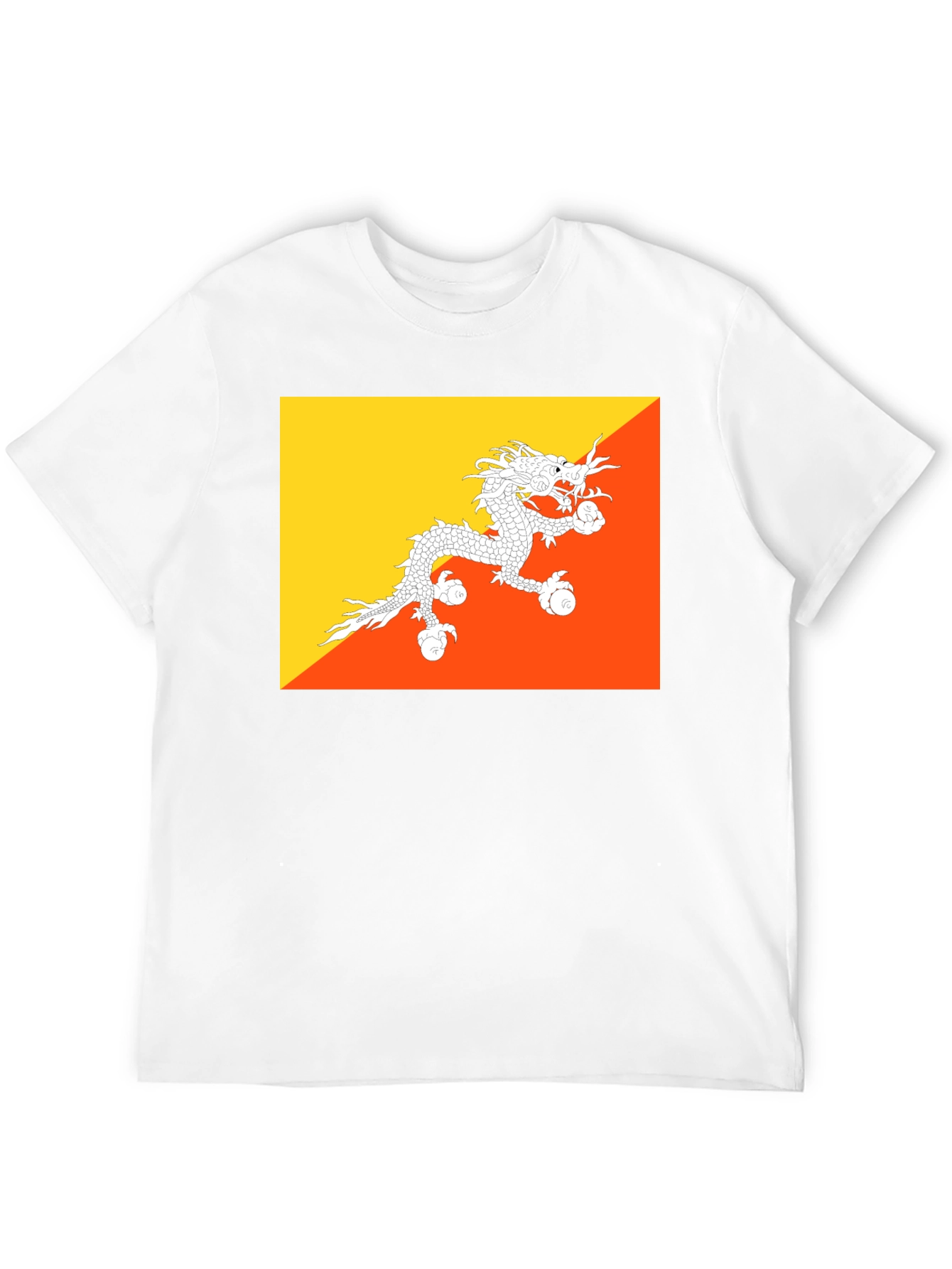 Bhutan Flag T-Shirt - Dragon Graphic Tee