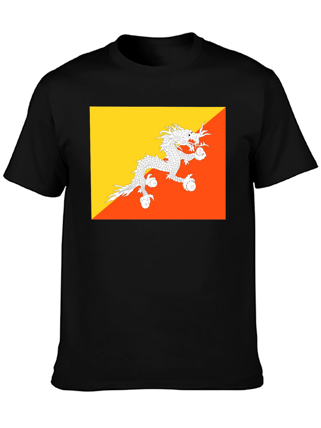 Bhutan Flag T-Shirt - Dragon Graphic Tee