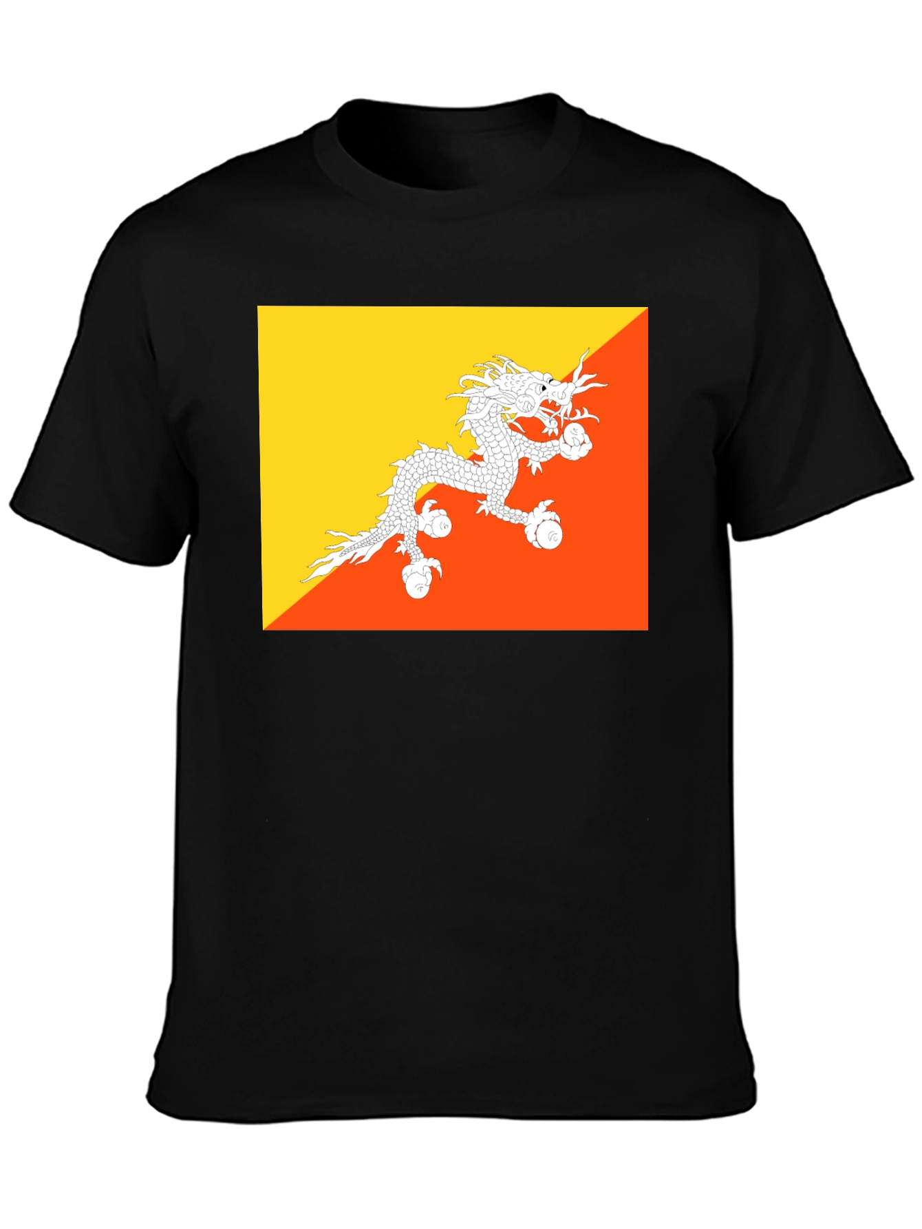 Bhutan Flag T-Shirt - Dragon Graphic Tee