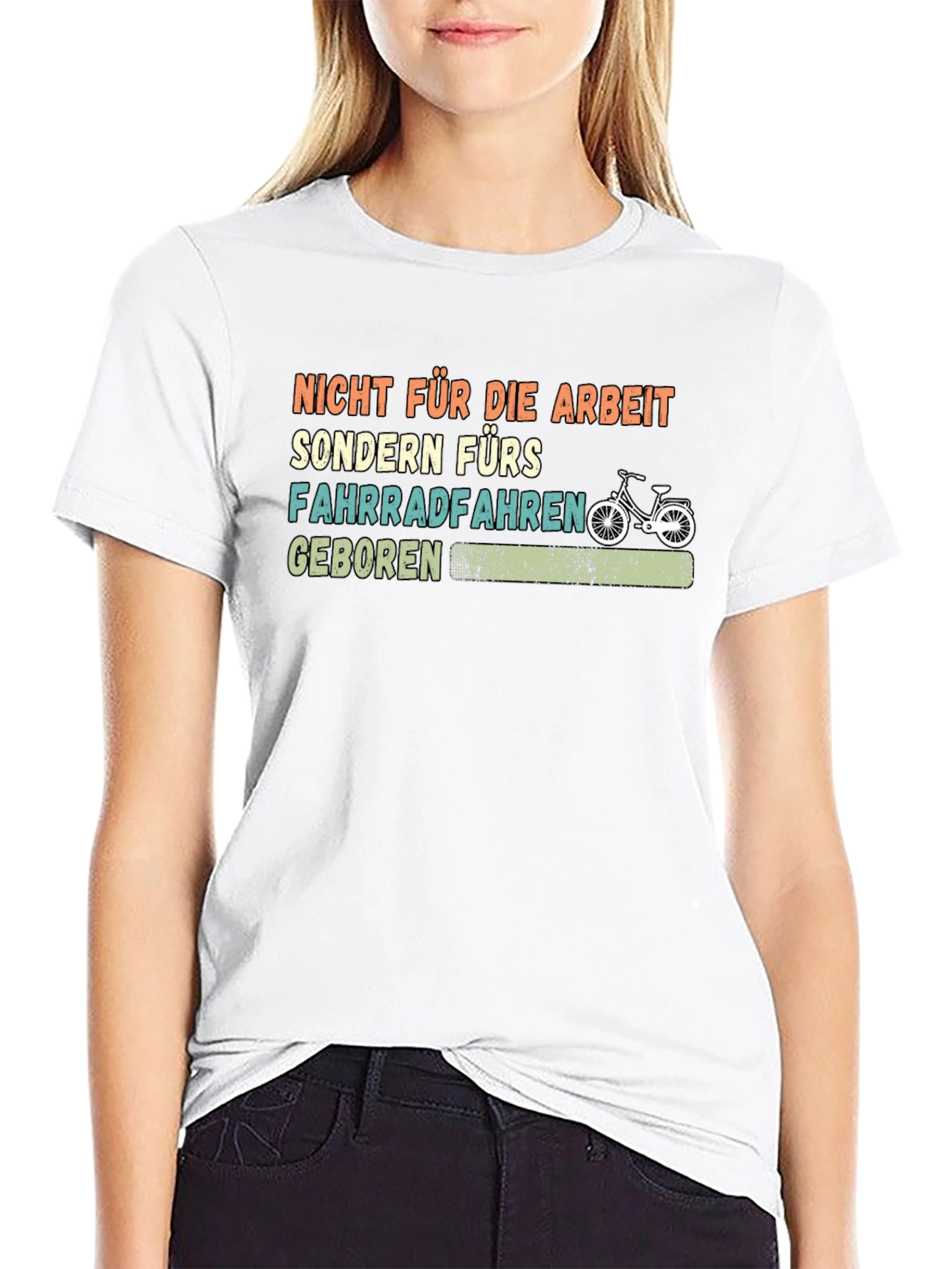 Born to Ride Bicycle Graphic Tee - Black