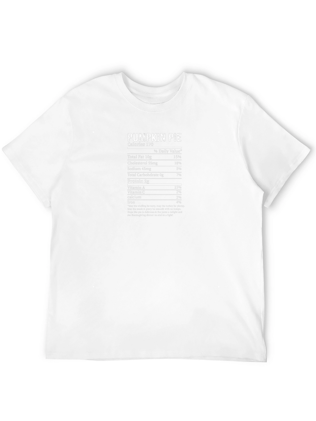 Pumpkin Pie Nutrition Facts T-Shirt