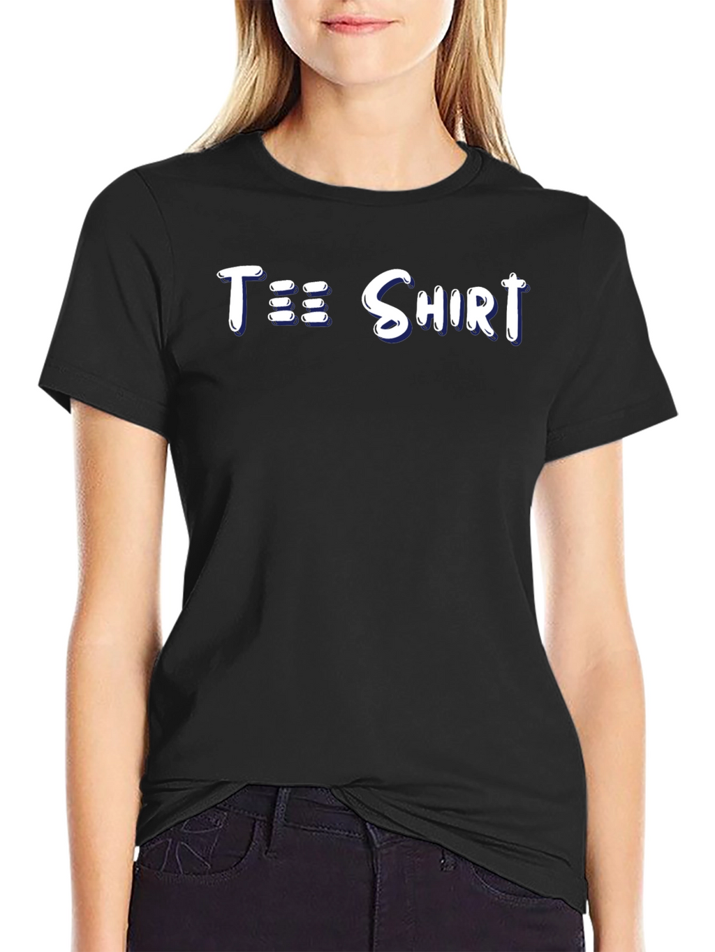 Black Tee Shirt with Fun Graphic Print