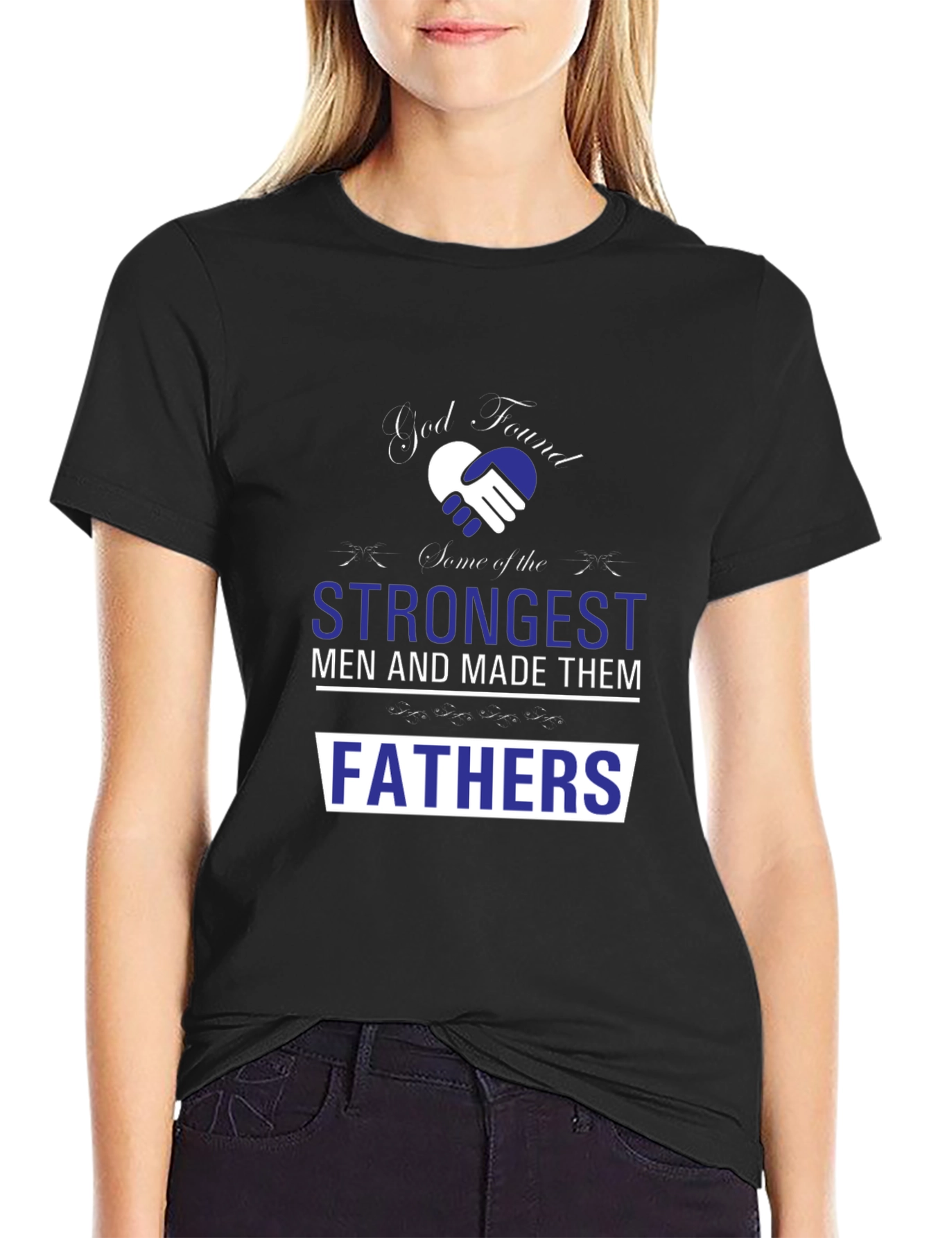 Strongest Fathers Graphic Tee - Black