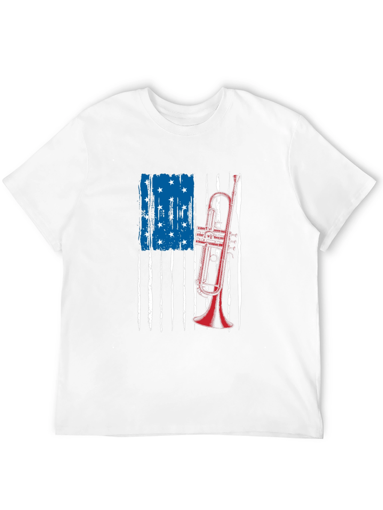 American Flag Trumpet Graphic Tee