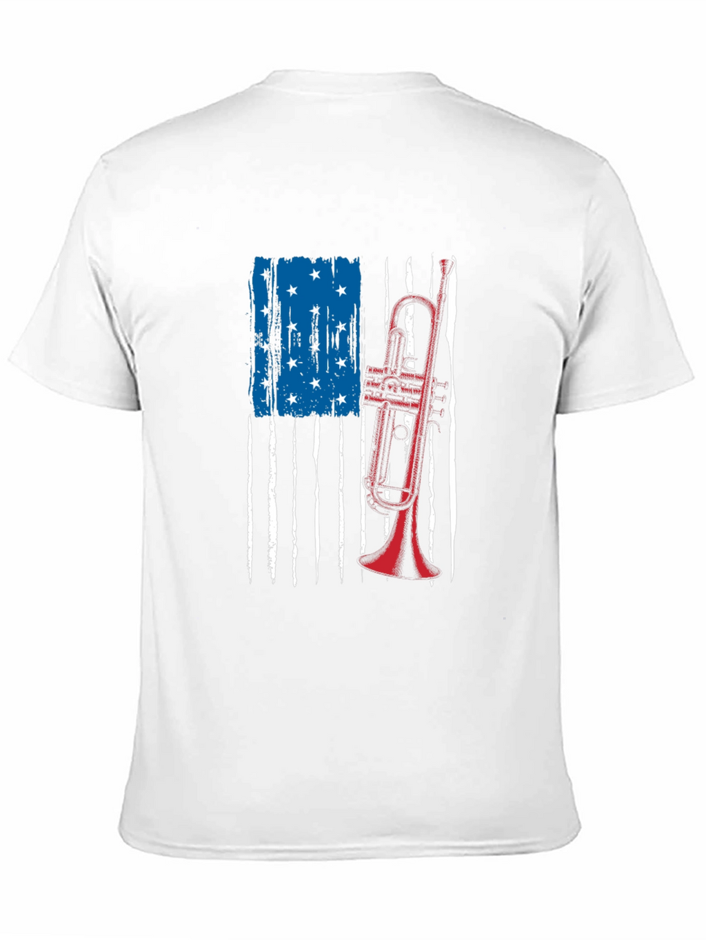 American Flag Trumpet Graphic Tee