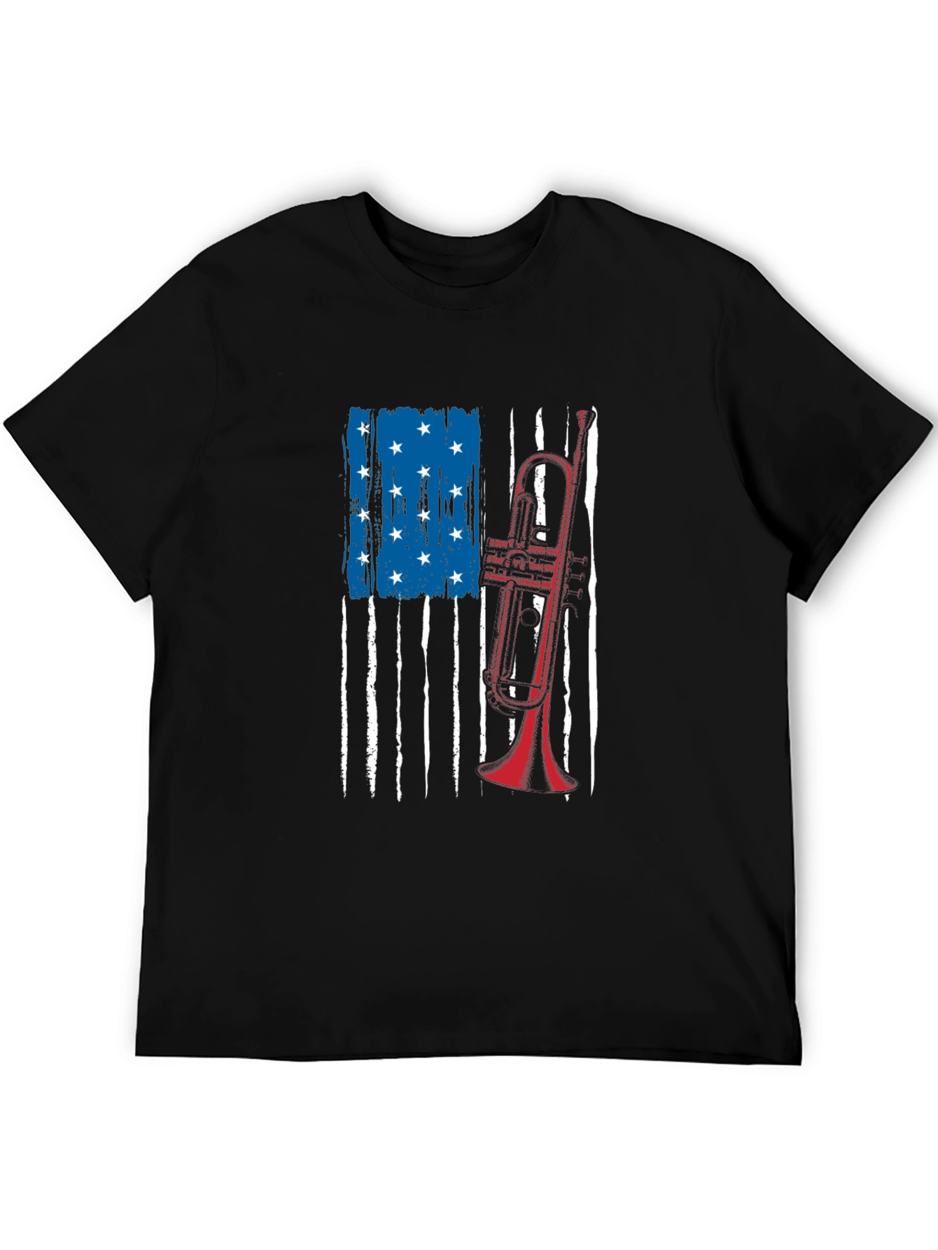 American Flag Trumpet Graphic Tee