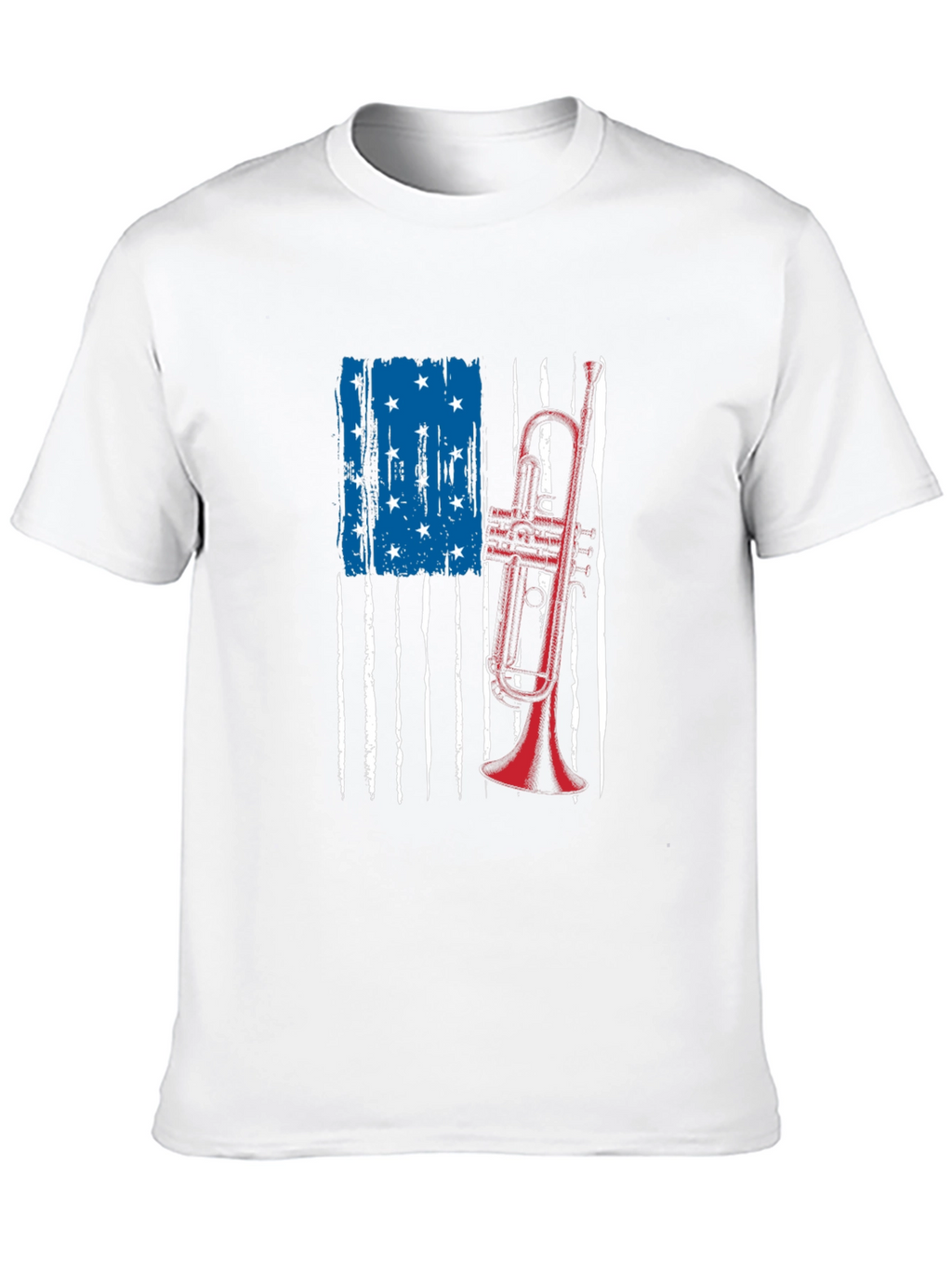 American Flag Trumpet Graphic Tee