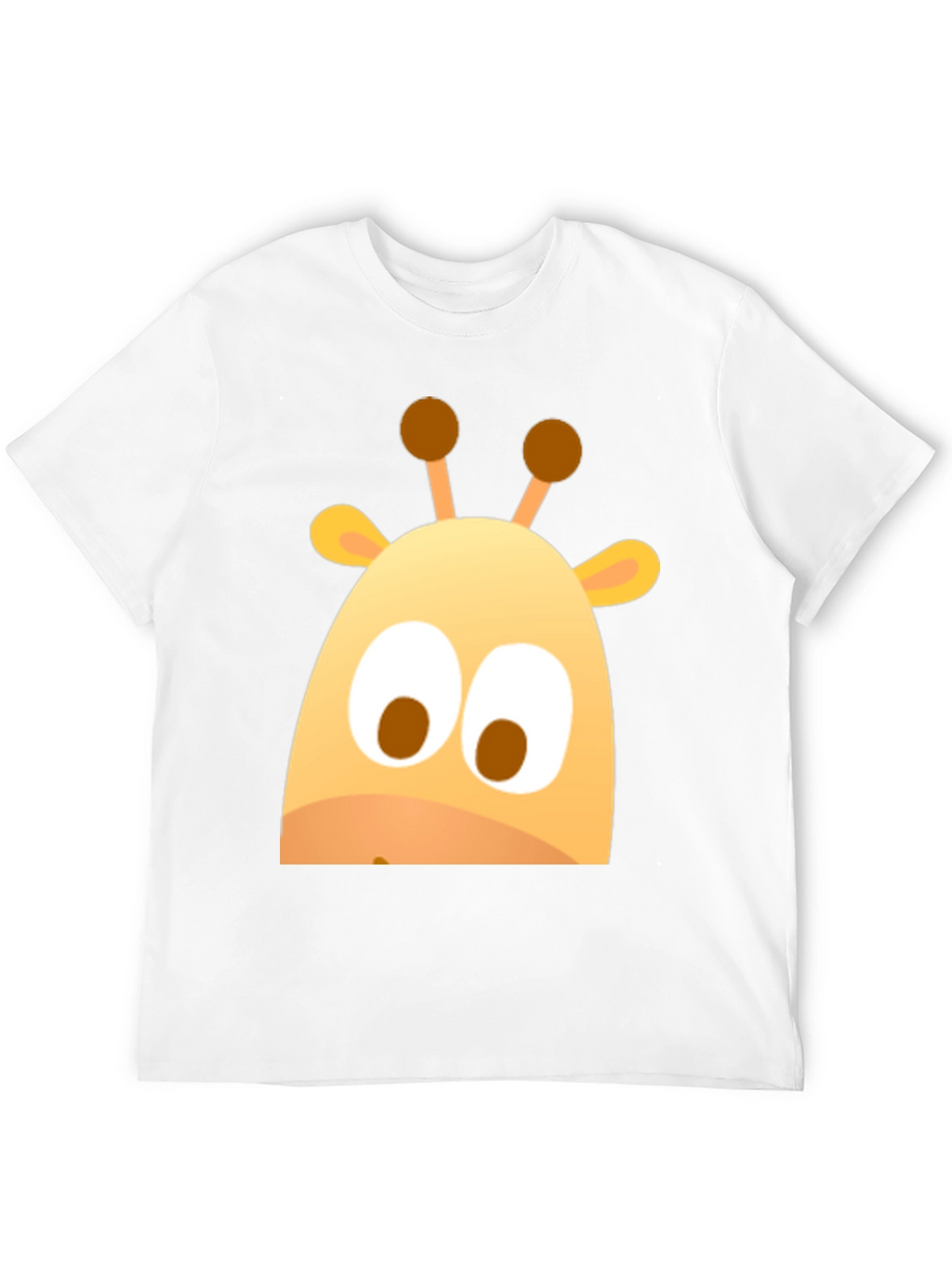 Cute Giraffe Graphic Black T-Shirt