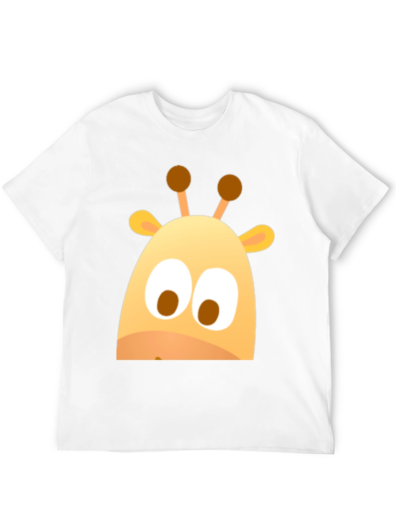Cute Giraffe Graphic Black T-Shirt