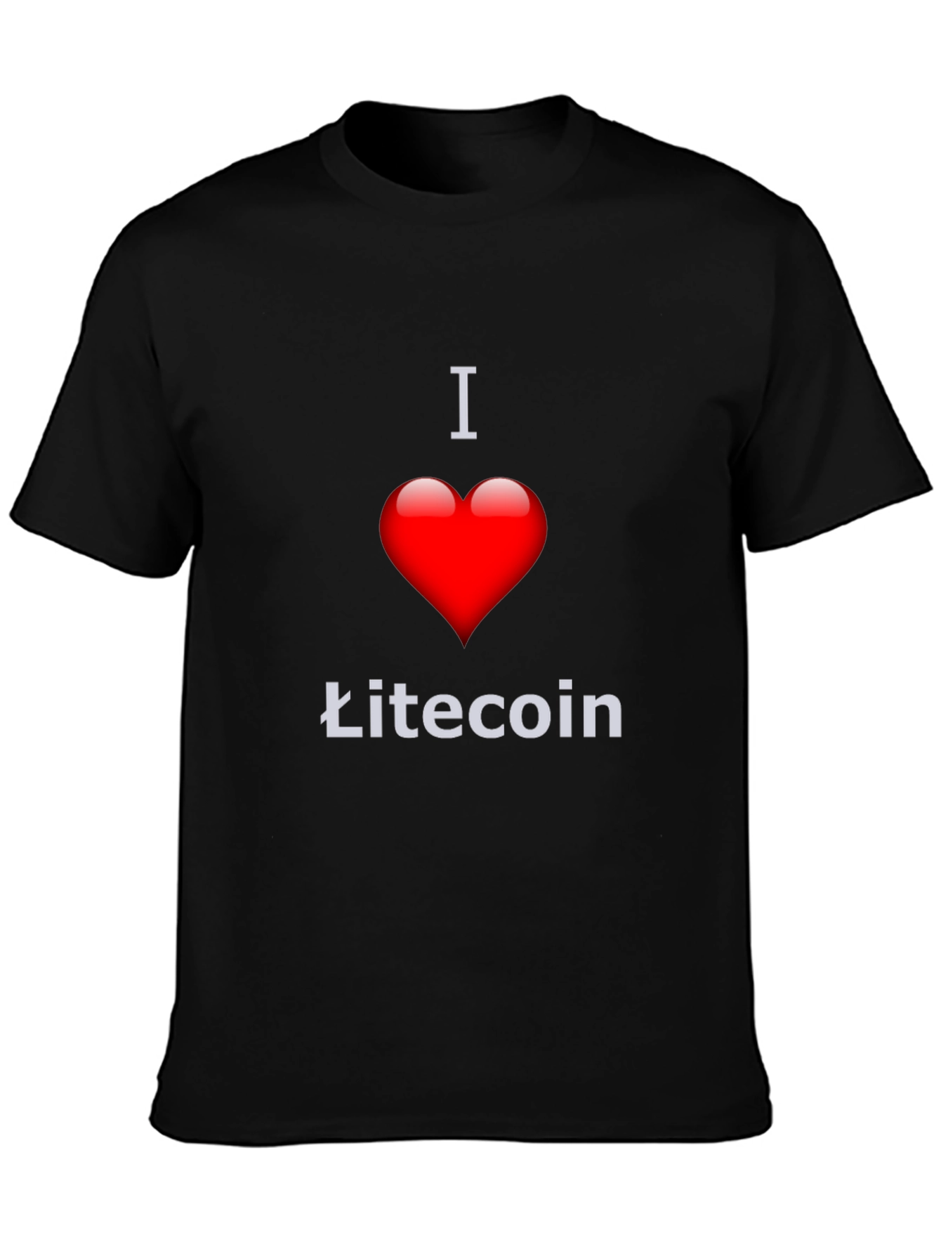 I Love Litecoin Black T-Shirt Crypto Fan Apparel