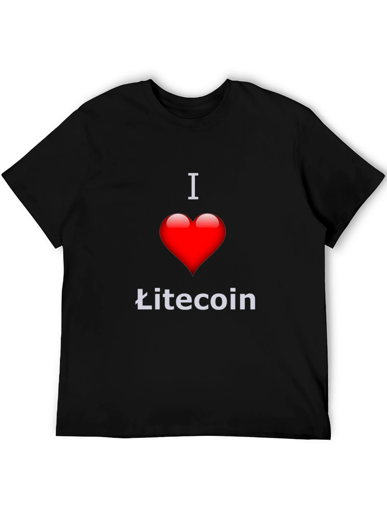 I Love Litecoin Black T-Shirt Crypto Fan Apparel