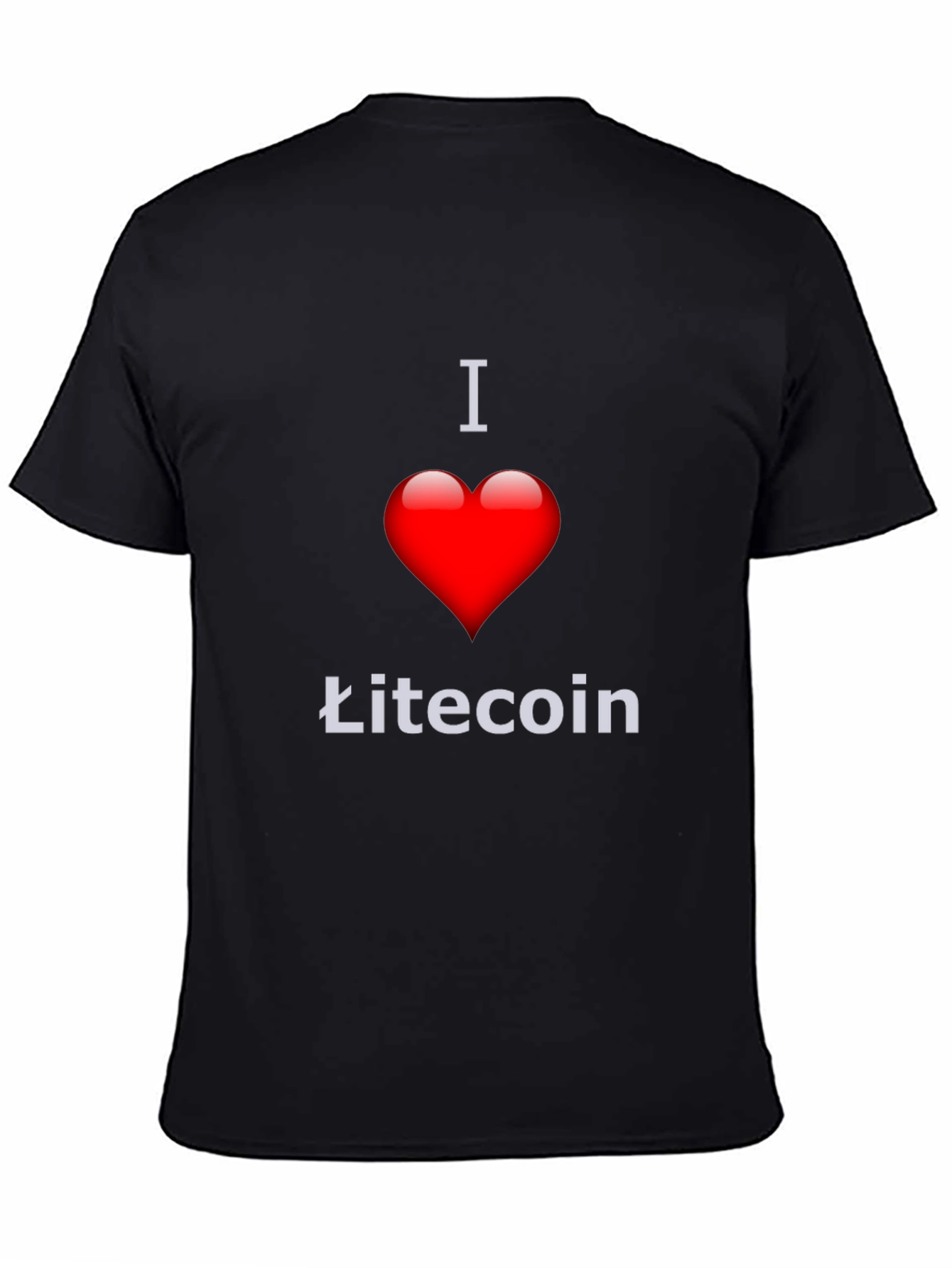 I Love Litecoin Black T-Shirt Crypto Fan Apparel