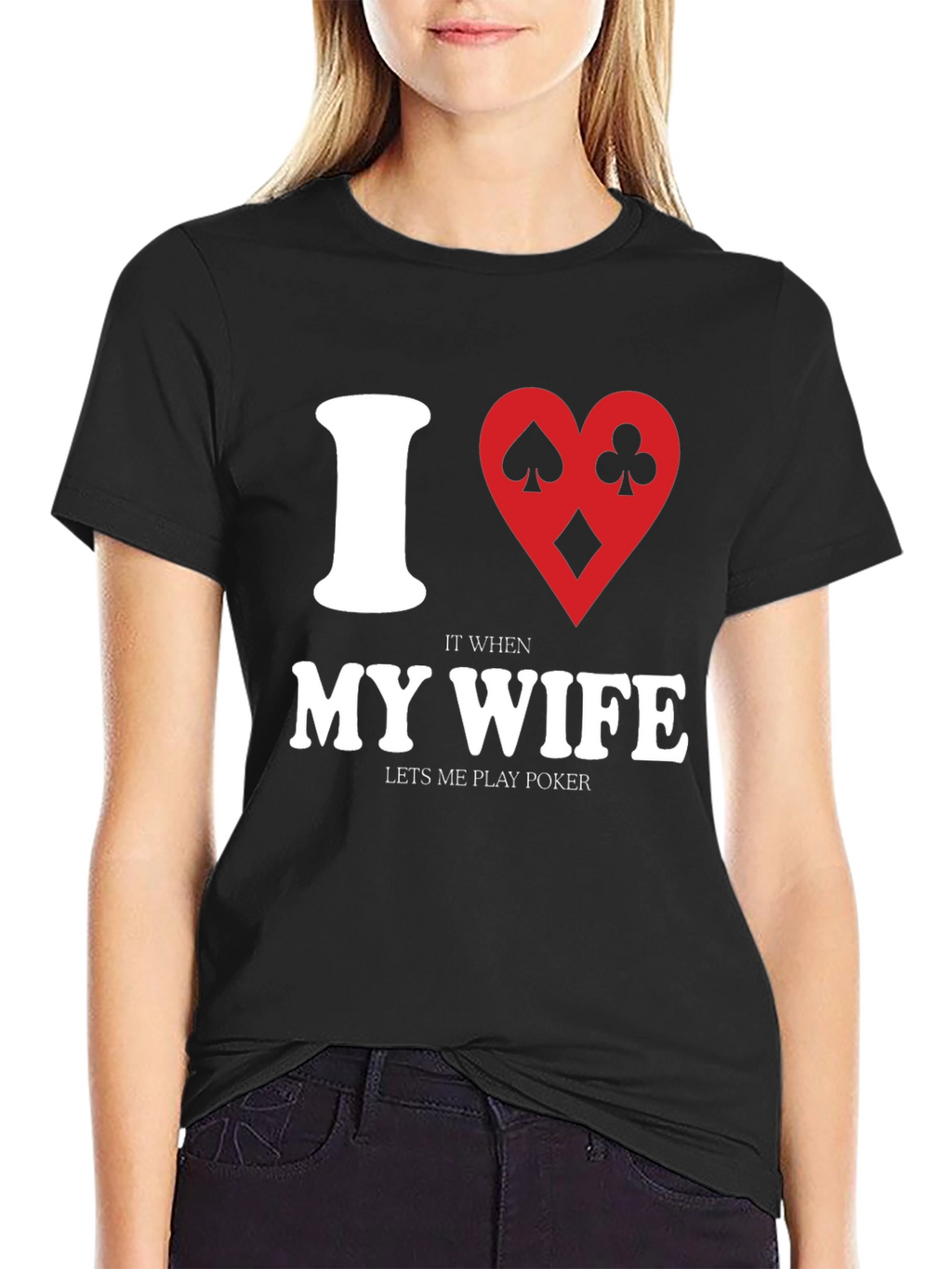 I Heart My Wife Poker Player Graphic T-Shirt
