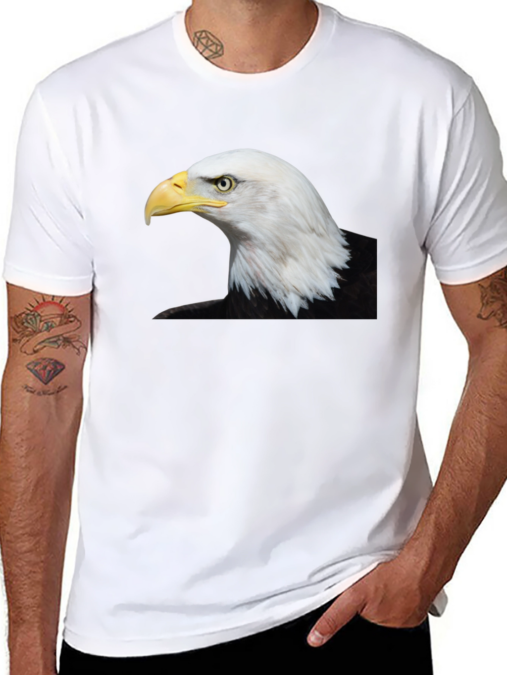 Bald Eagle Graphic Black T-Shirt