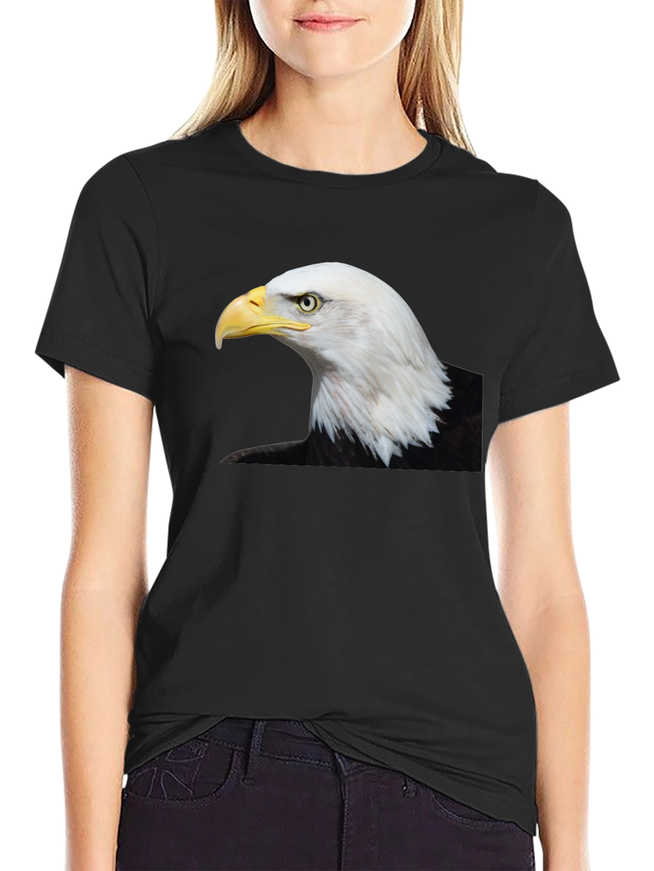Bald Eagle Graphic Black T-Shirt