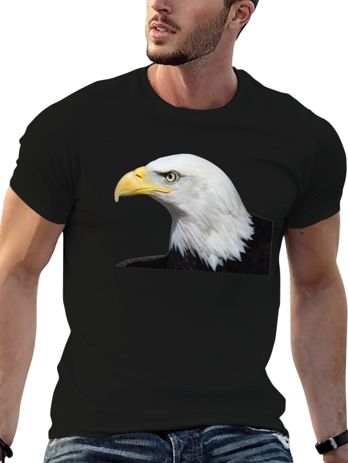 Bald Eagle Graphic Black T-Shirt