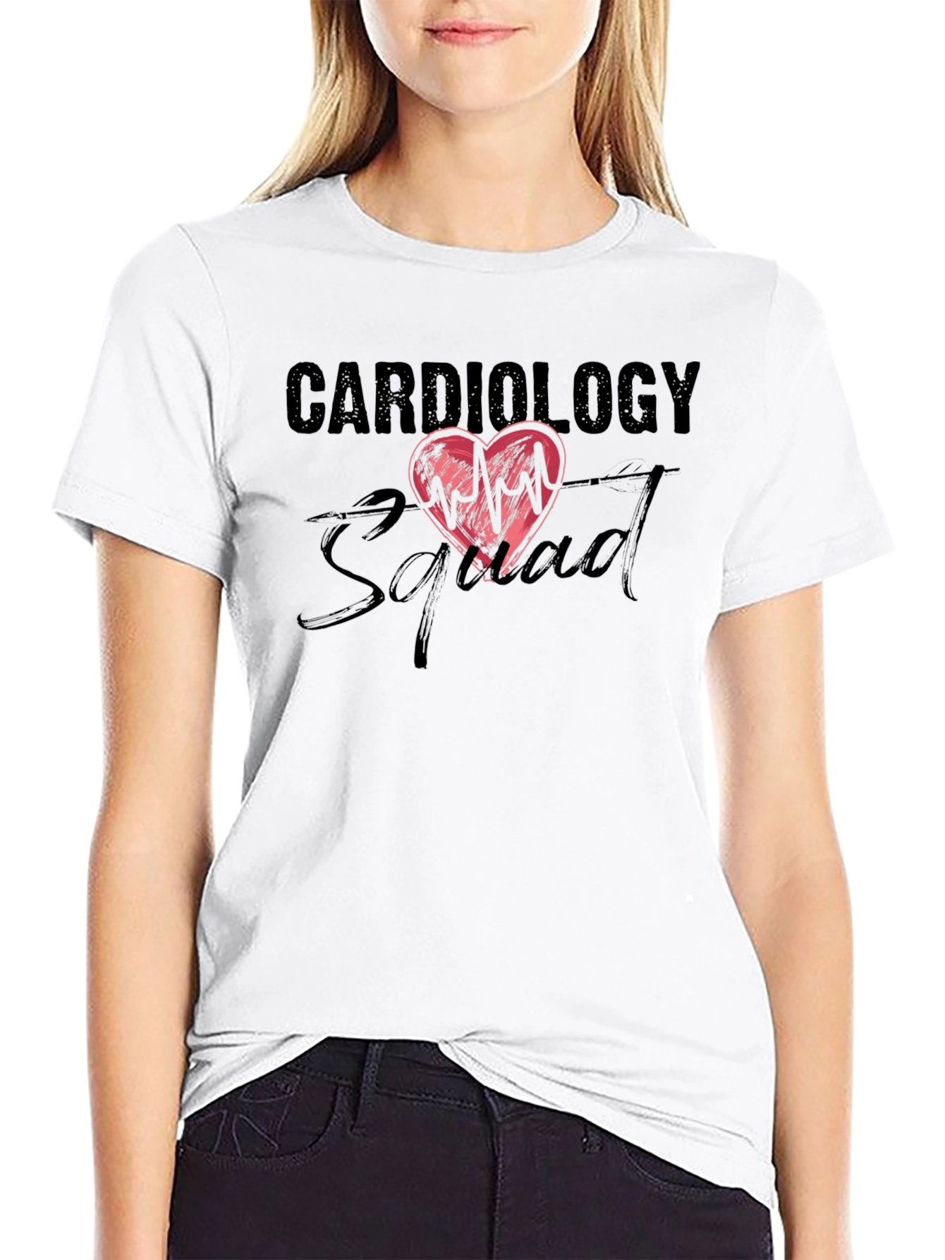 Cardiology Squad Graphic Tee - Heartbeat Design