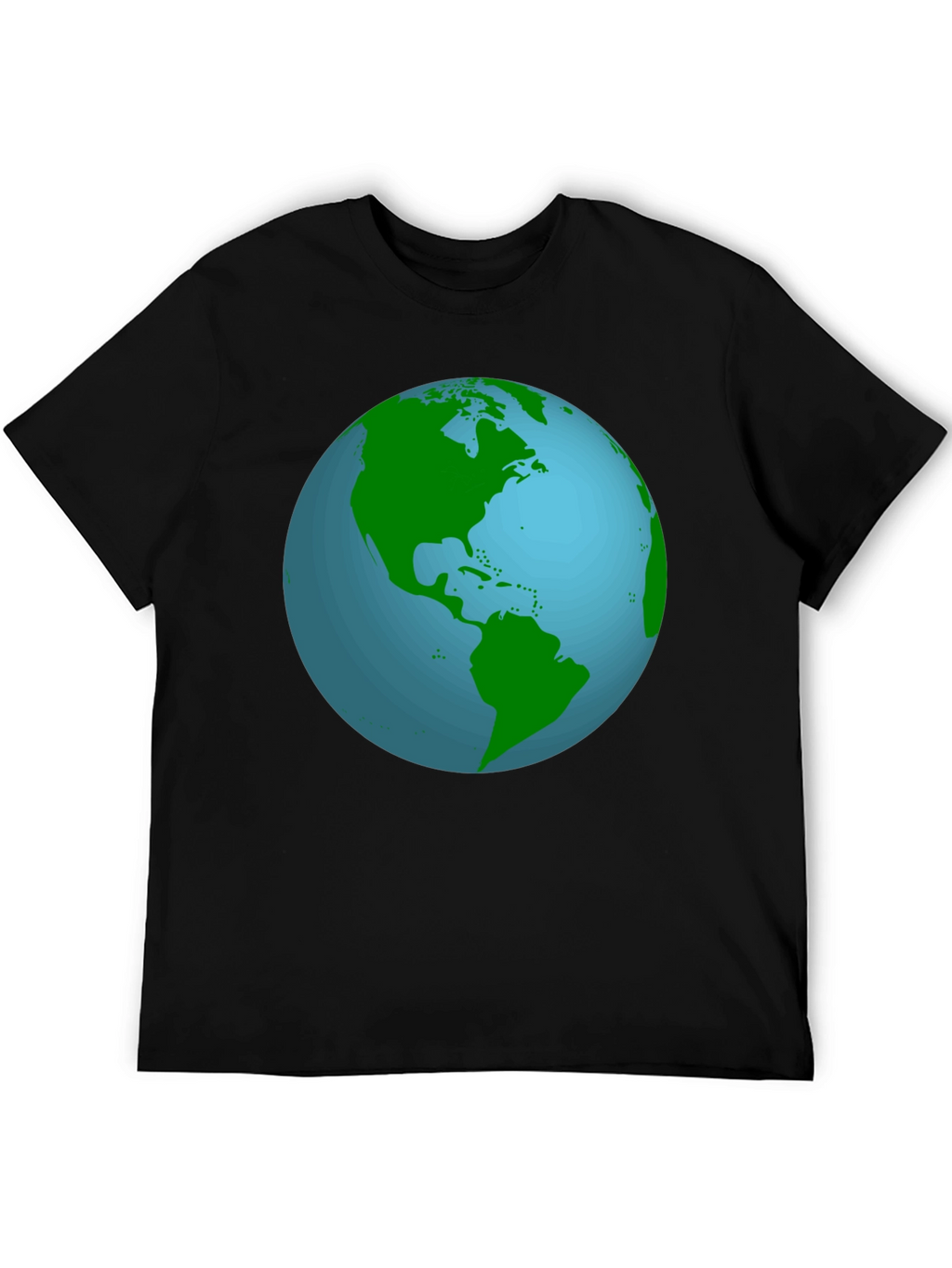 Earth Graphic T-Shirt - Black Crew Neck Tee